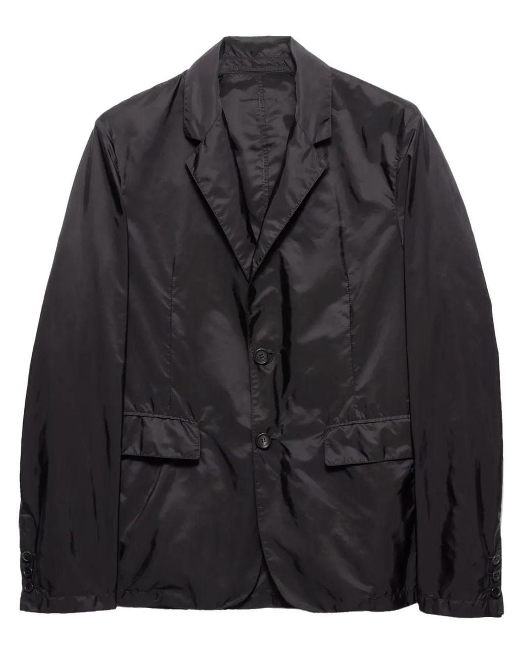 Prada Black Re-Nylon Single-Breasted Blazer for men