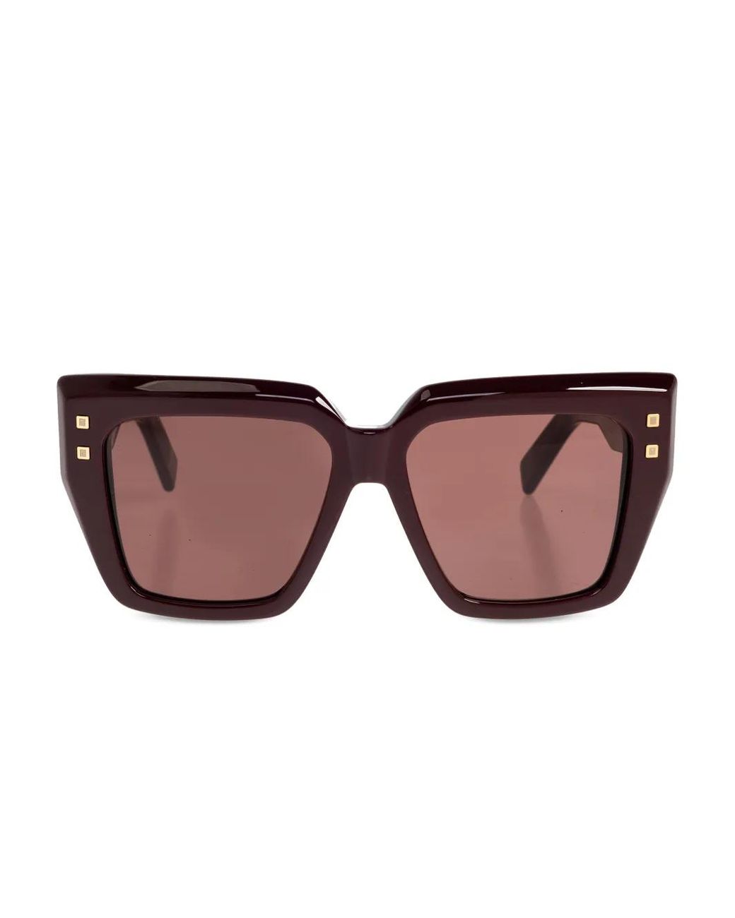 Balmain Brown Square-Frame Sunglasses