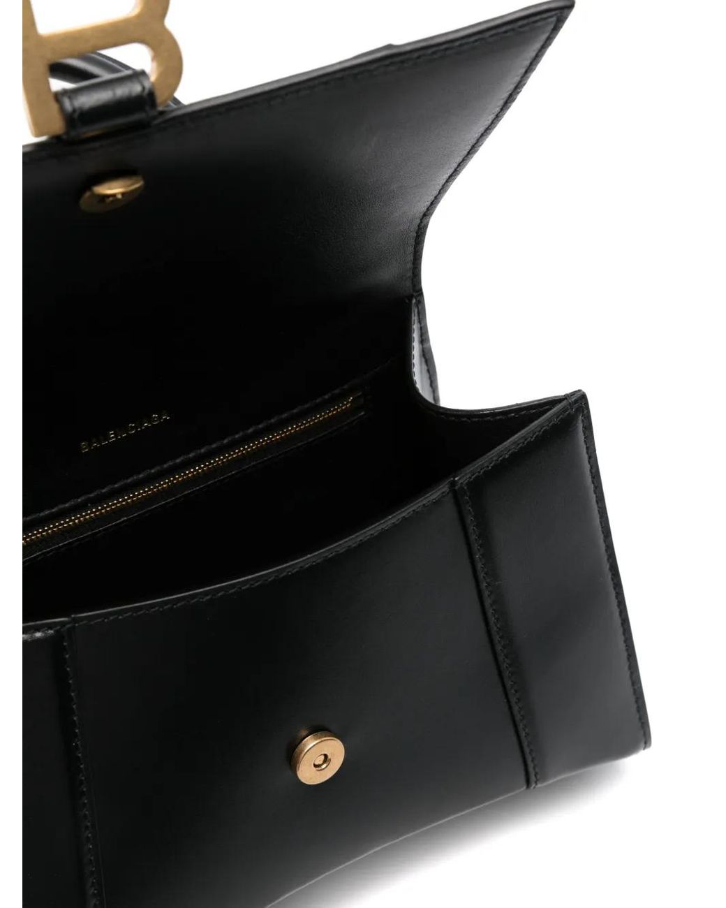 Balenciaga Black Small Hourglass Top-Handle Bag