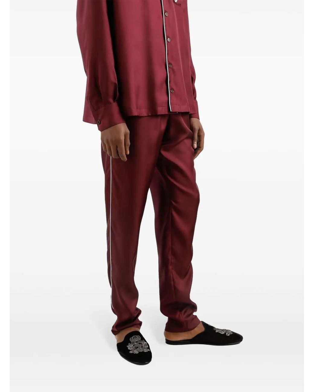 Dolce & Gabbana Logo-Embroidered Trousers for men