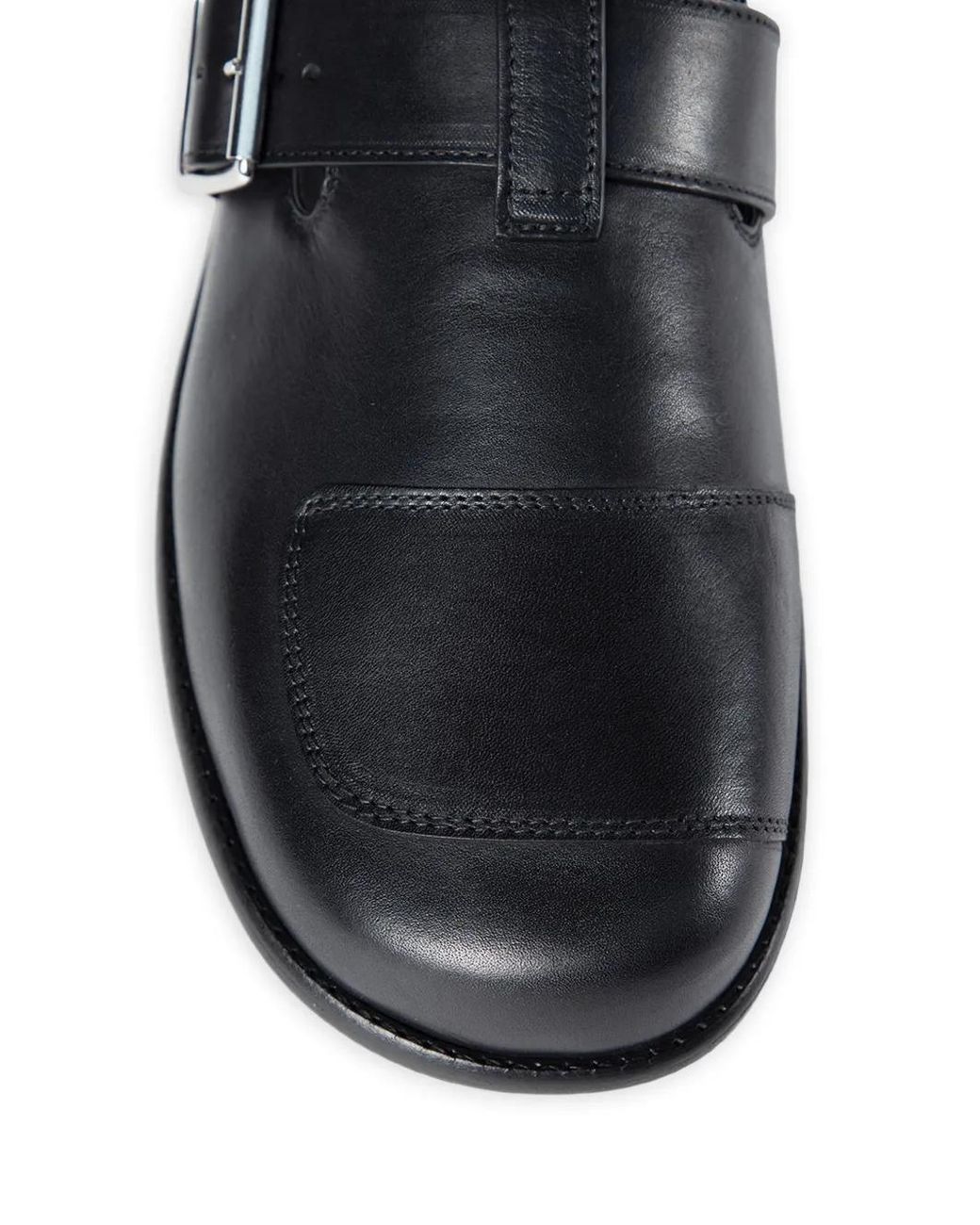Ann Demeulemeester Black Buckle Leather Sandals for men