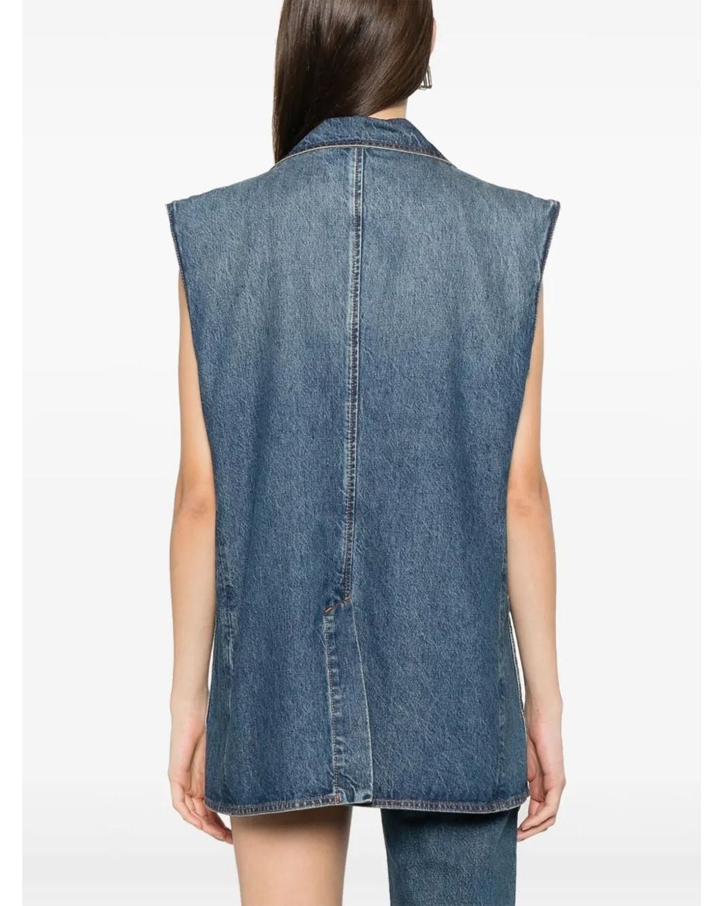 Coperni Blue Denim Sleeveless Jacket