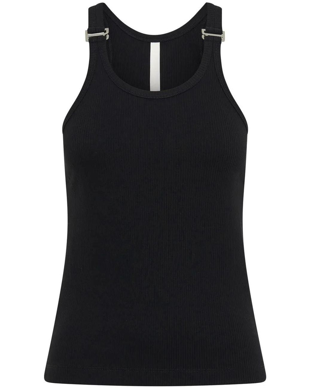 Dion Lee Black E-Hoop Ribbed Tank Top