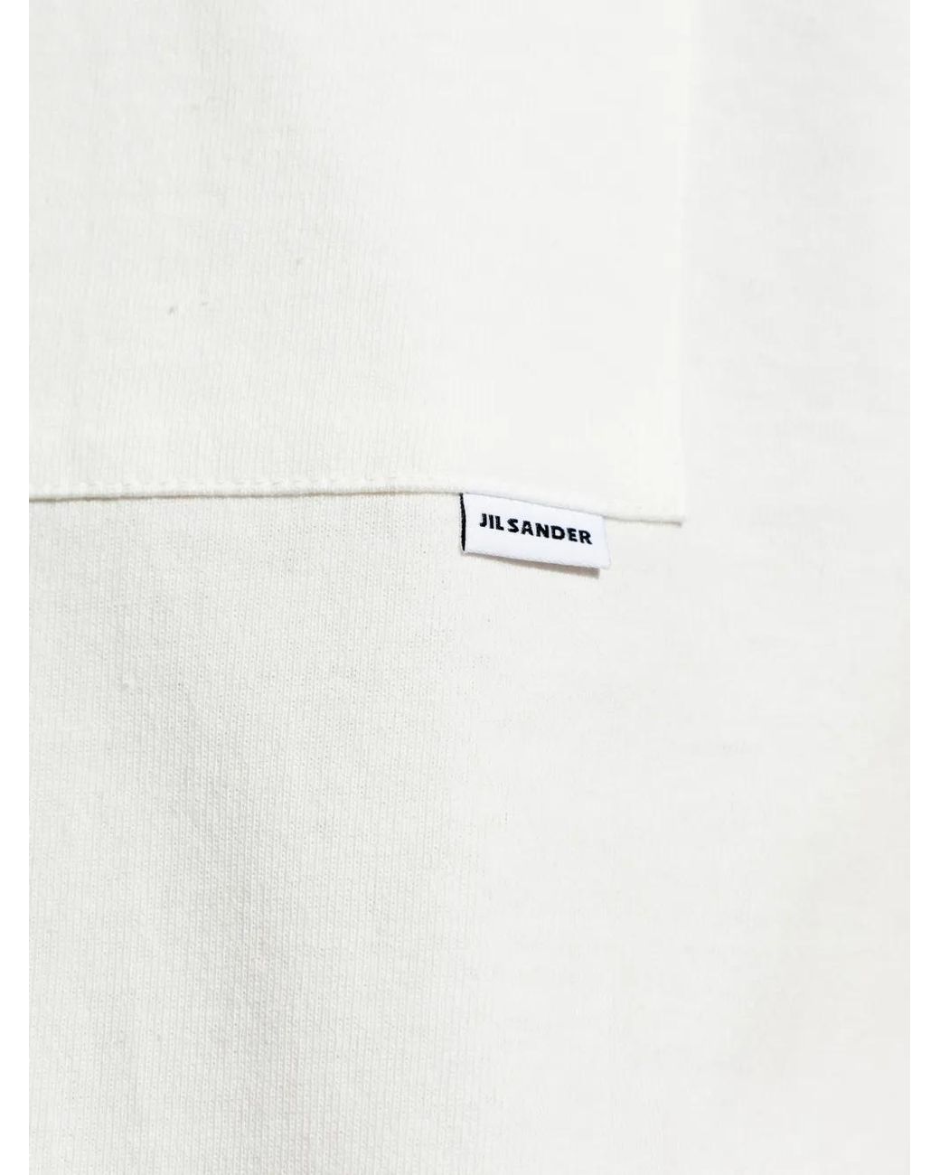Jil Sander White T-Shirt À Poche Poitrine for men