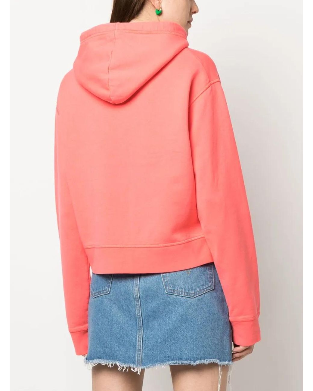 DSquared² Pink Logo-Print Cotton Hoodie