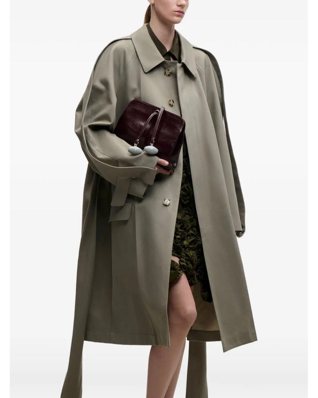 Victoria Beckham Natural Cotton Trench Coat