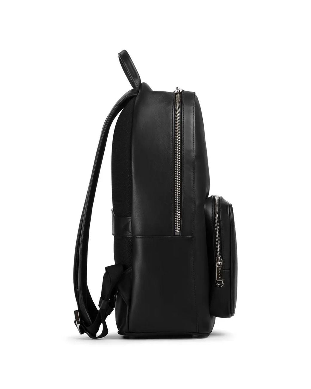 Doucal's Black Leather Backpack for men