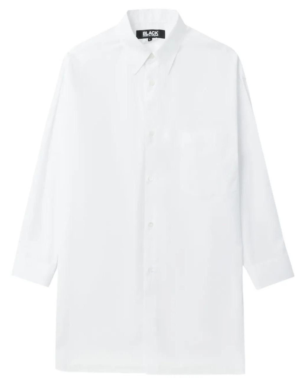 COMME DES GARÇON BLACK White Drop-Shoulder Cotton Shirt