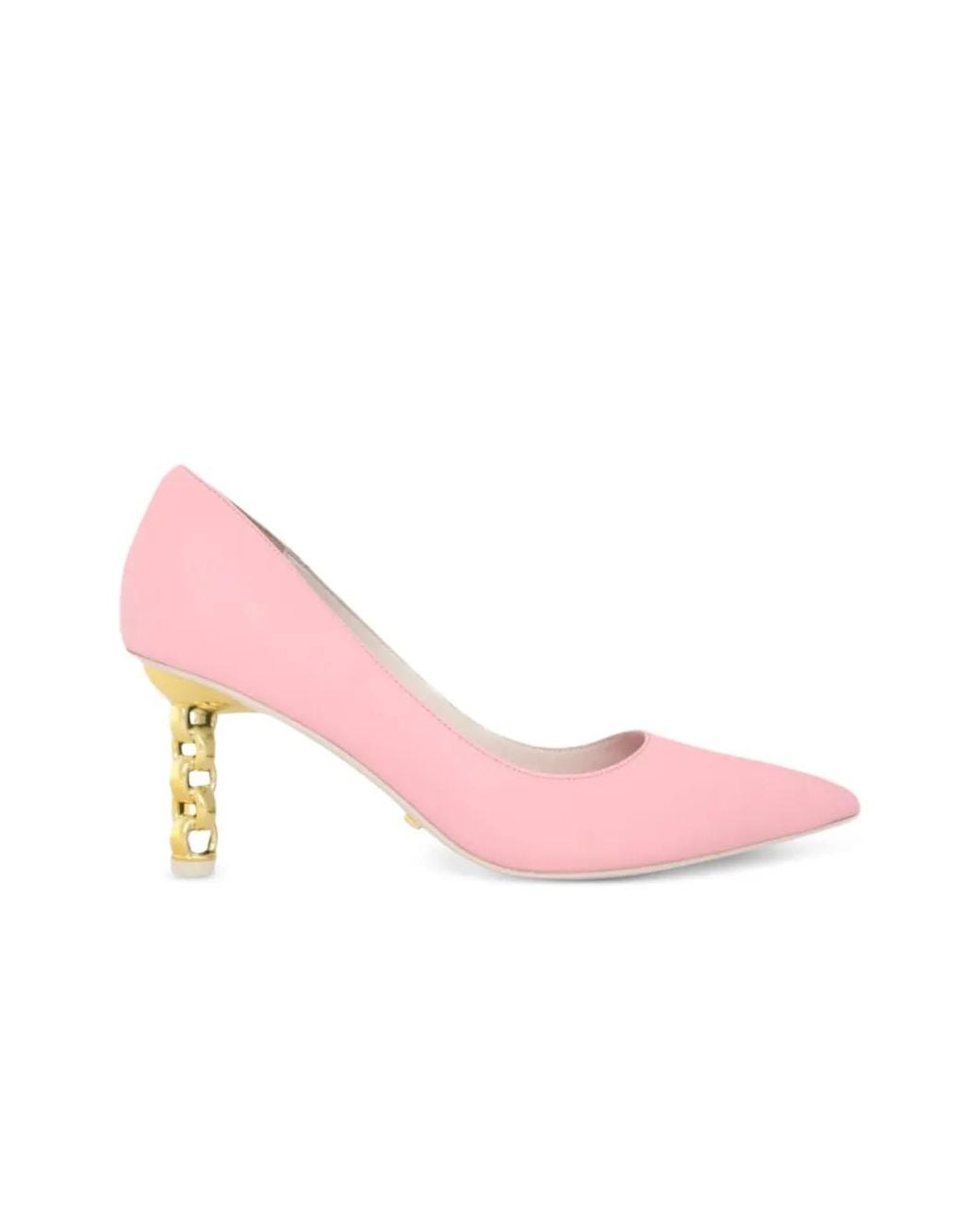 Kat Maconie Pink Rei Chain-Link Heel Pumps