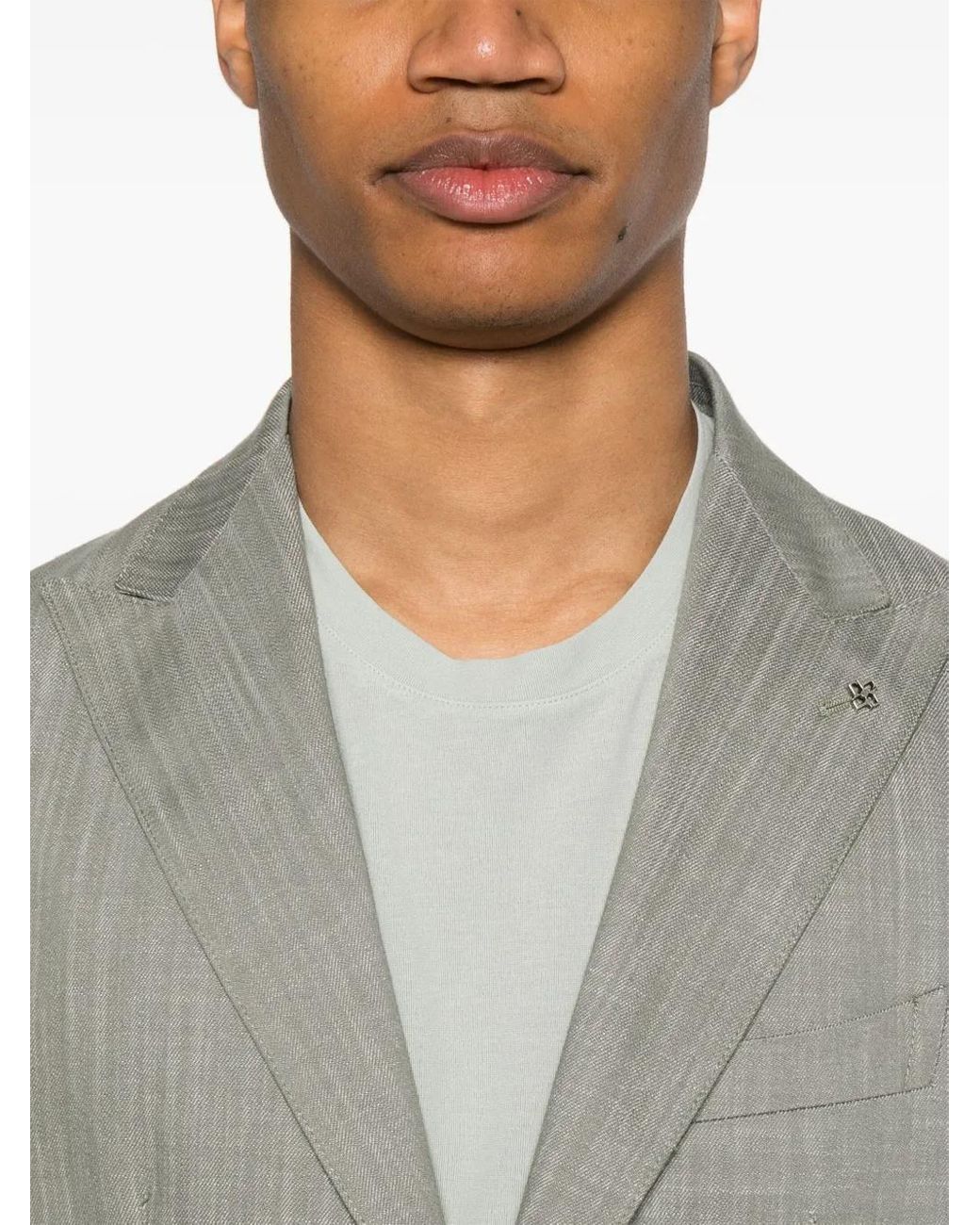 Blazer De Sarga Tagliatore de hombre de color Gray