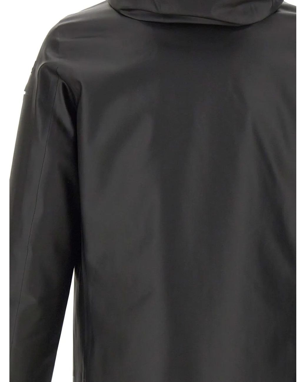 Rrd Gray Double Rubber Floating Hooded Press-Stud Coat for men
