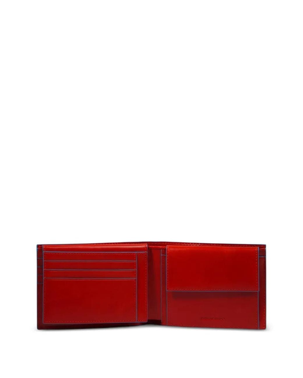Piquadro Red Logo-Lettering Wallet for men