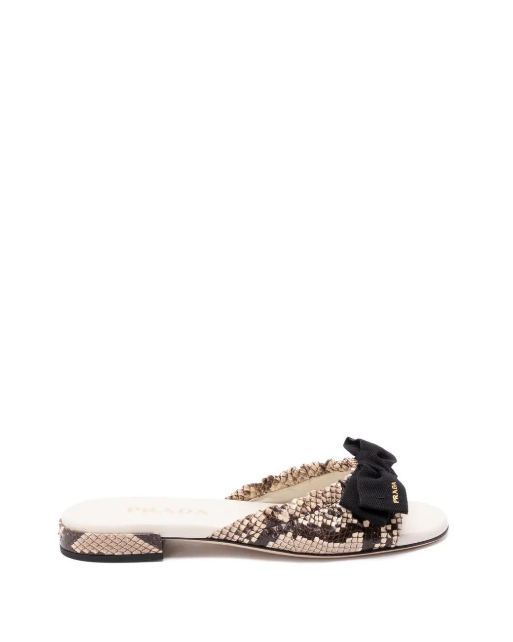 Prada Sandalen Met Strik in het White