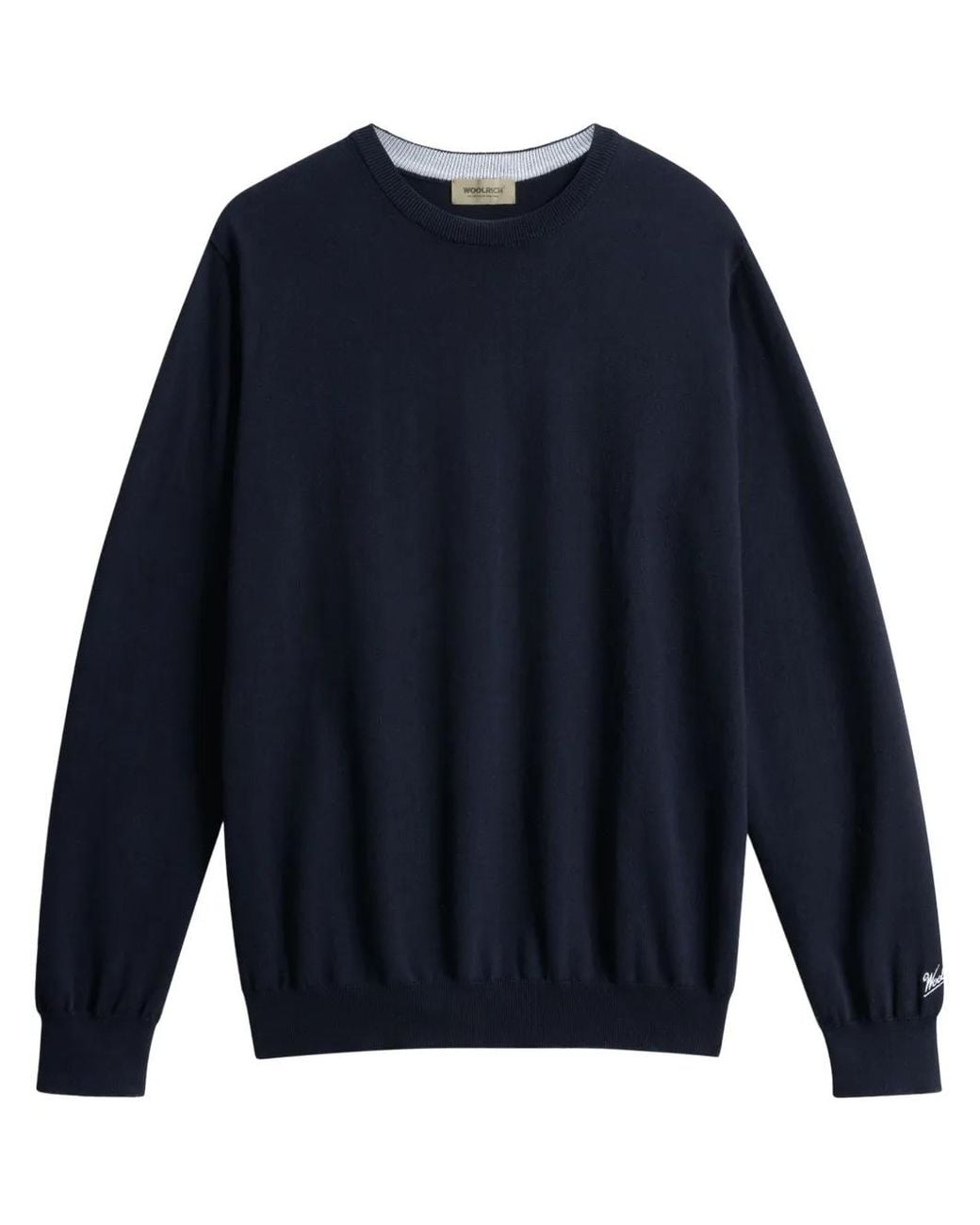 Woolrich Blue Logo-Embroidered Sweatshirt for men