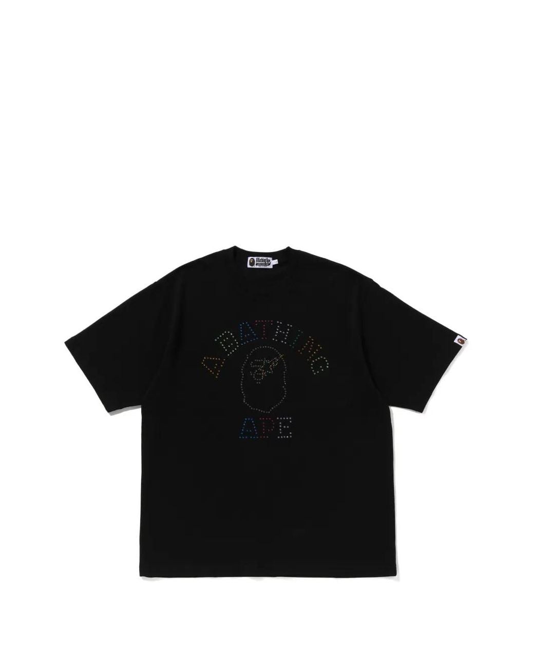 A Bathing Ape Black Rhinestone-Embellished Logo T-Shirt for men