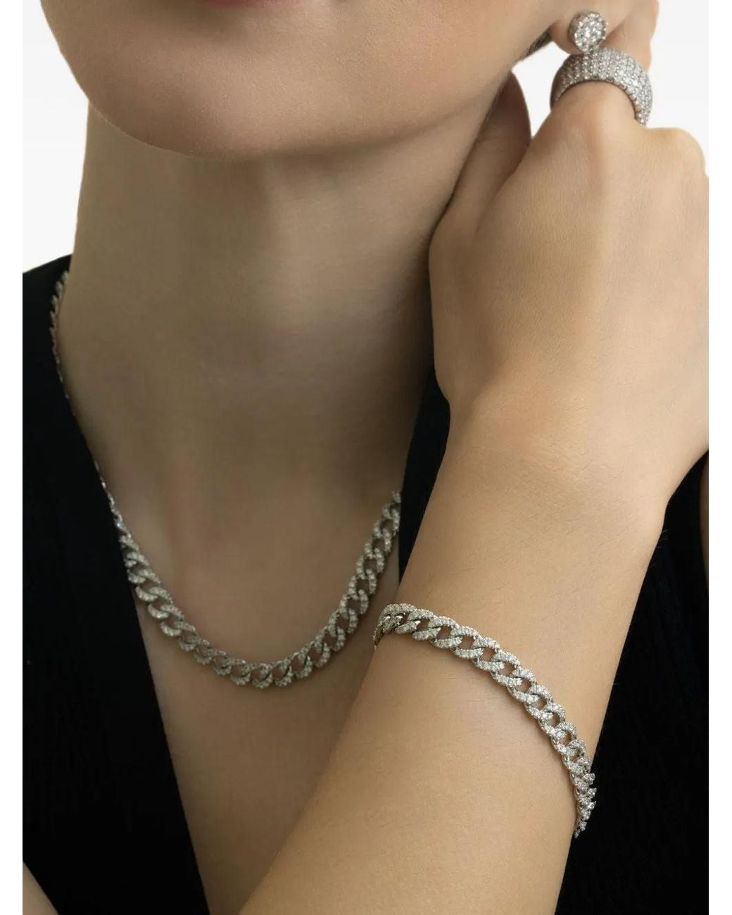 Zydo Metallic Armband Mit Diamanten