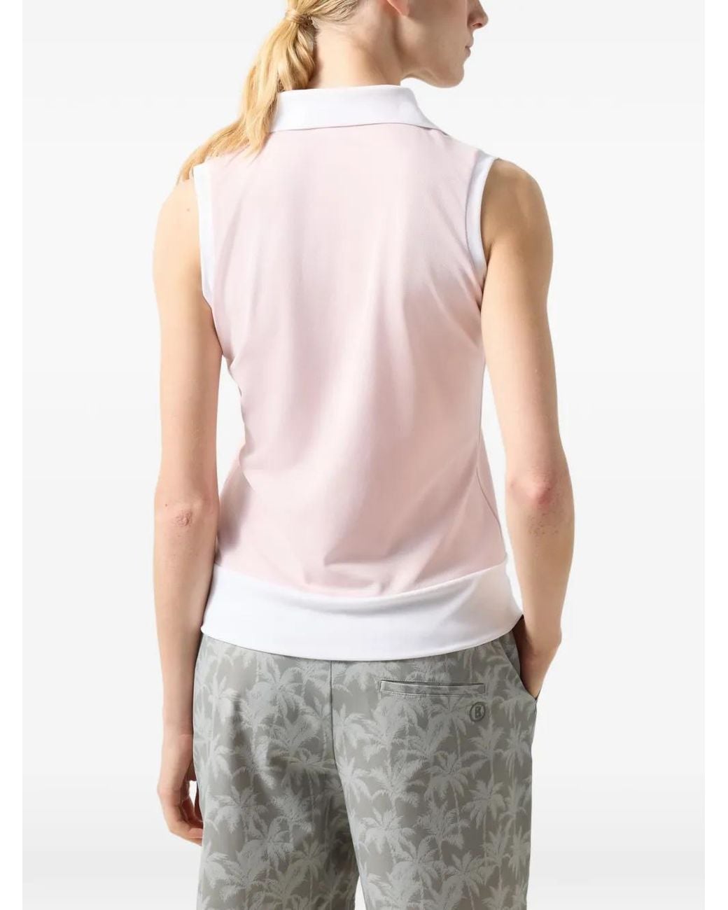 Bogner Pink Alysha Piqué-Polo Performance Tank Top