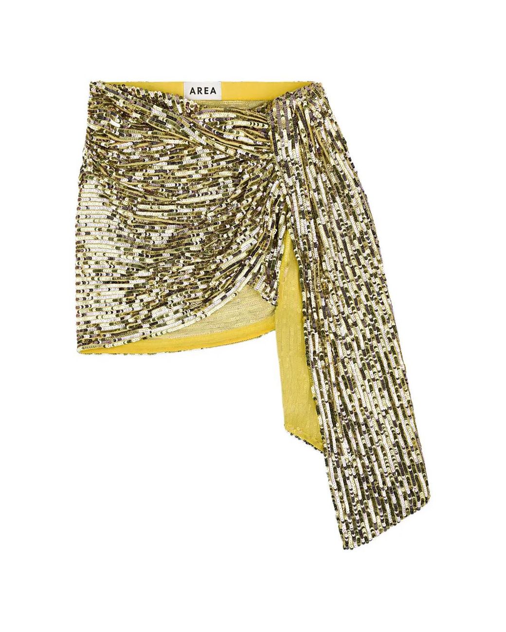 Area Yellow Jupe Portefeuille À Sequins