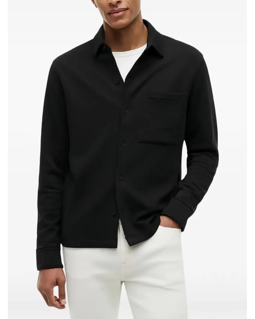 Tommy Hilfiger Black Button-Up Patch-Pocket Shirt for men