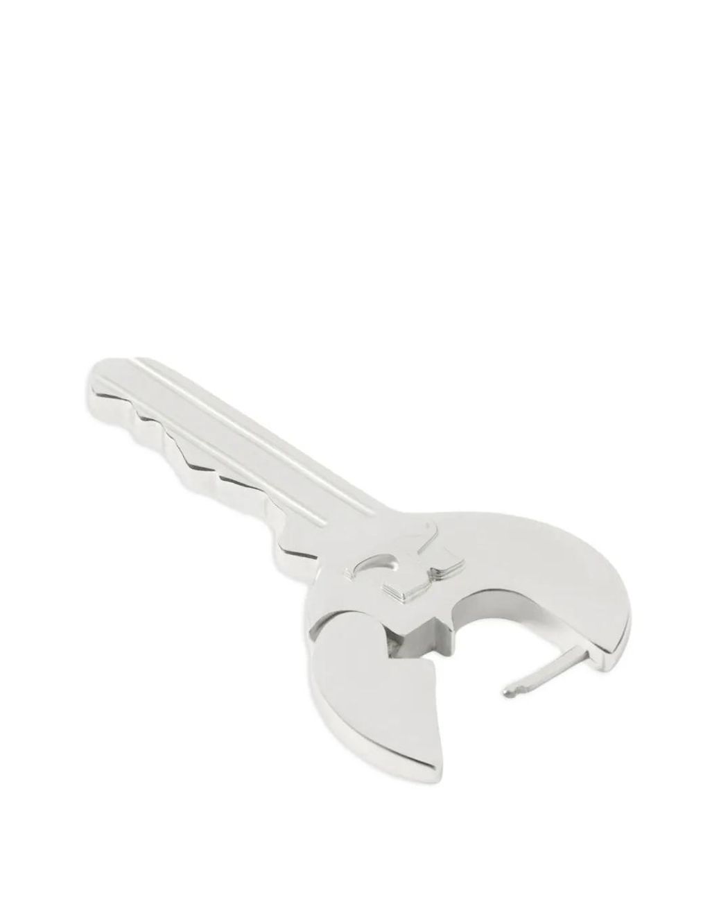Courreges White Logo-Engraved Key Earring