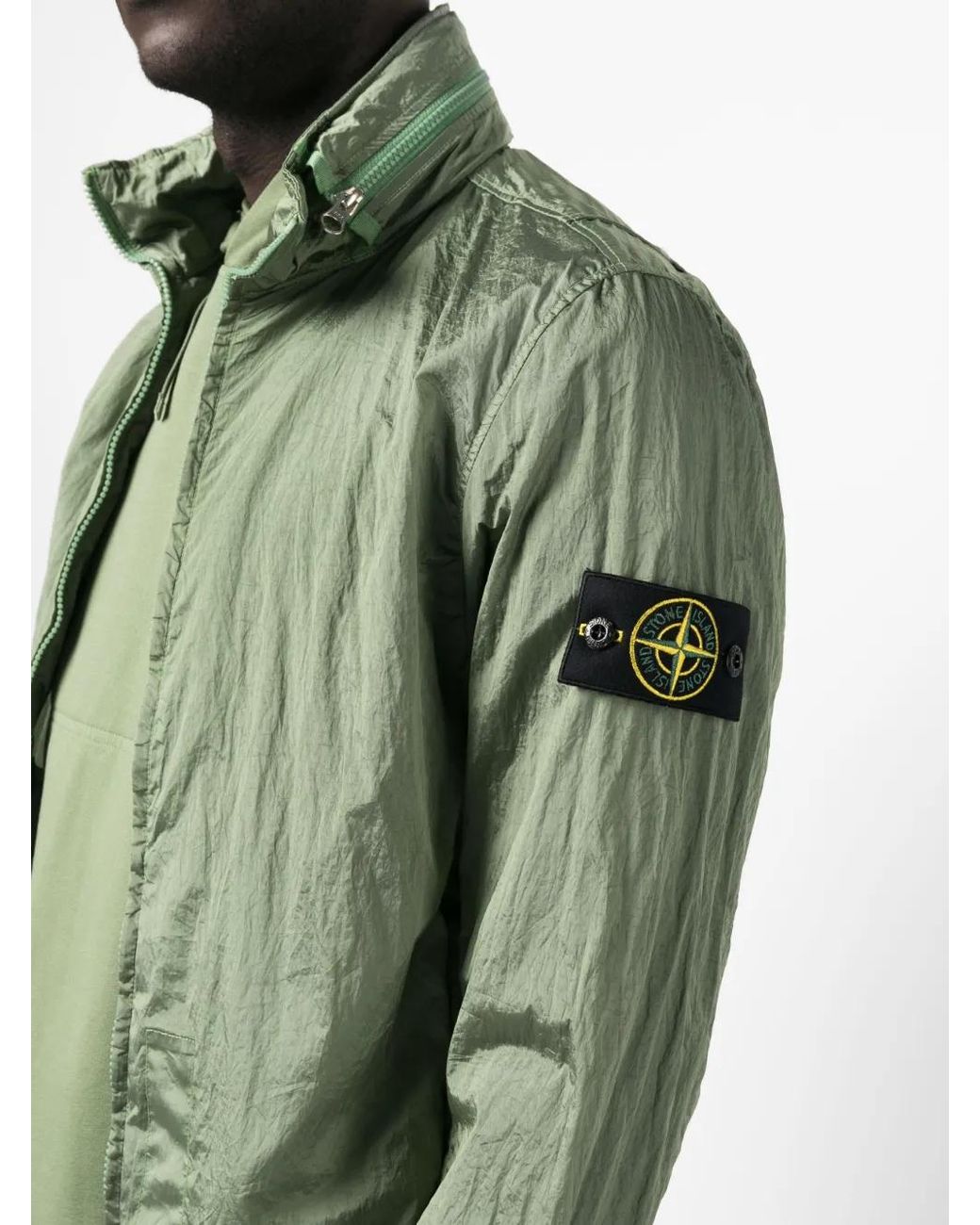 Stone Island Green 41920 Zip-Up Jacket for men