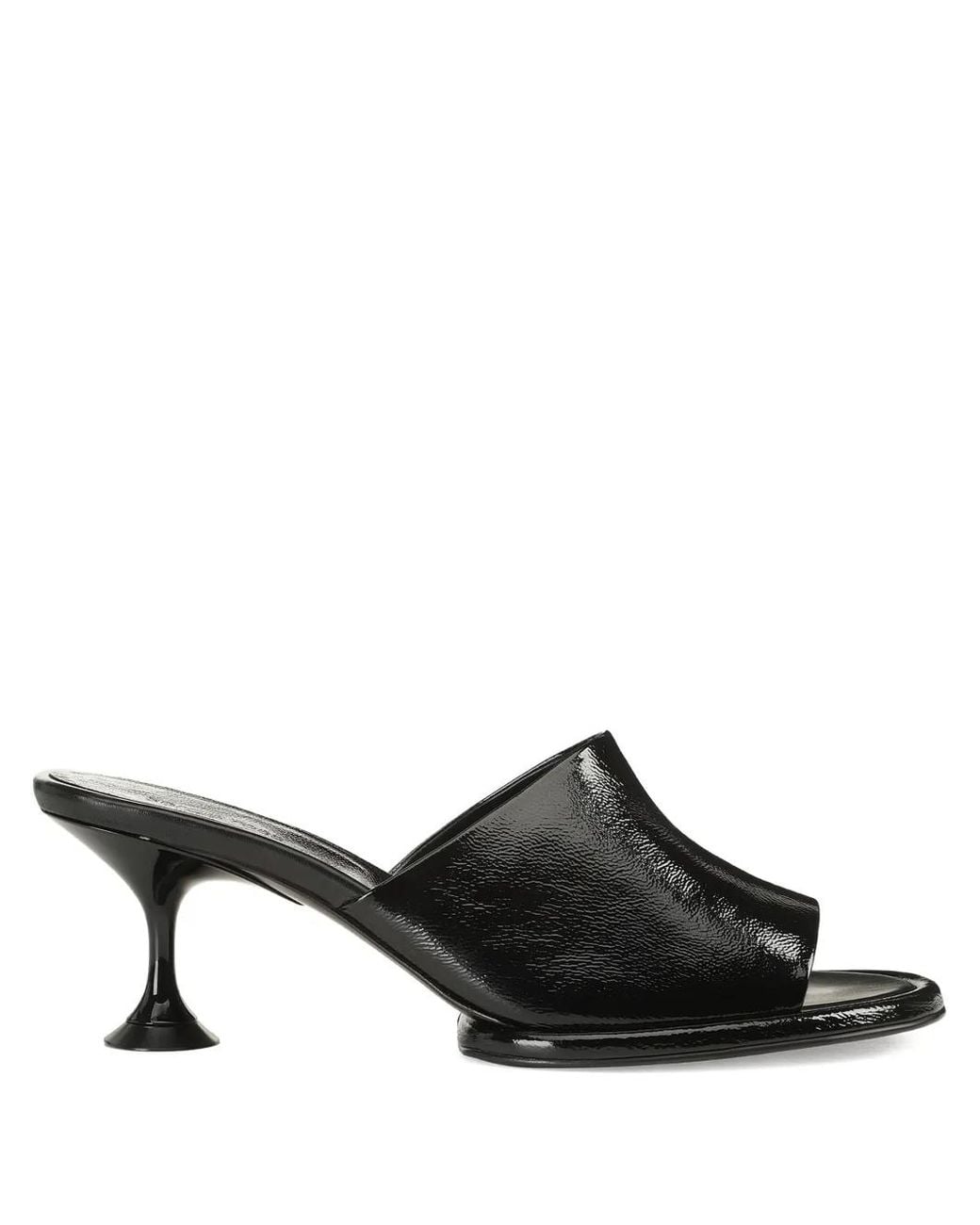 Sergio Rossi Black 60Mm Orb Leather Mules
