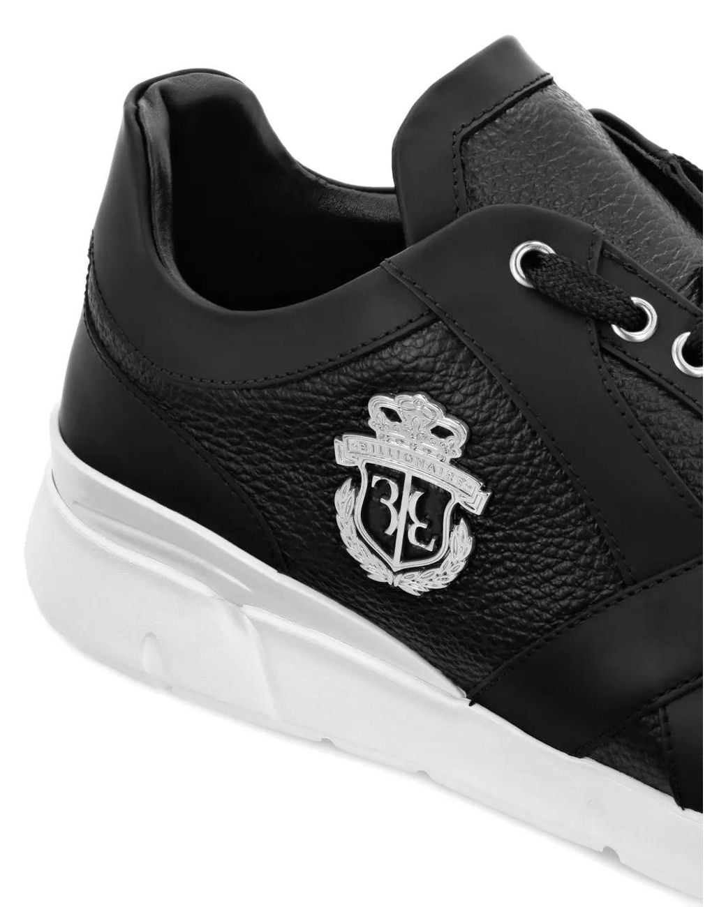Billionaire Black Crest Runner Sneakers for men