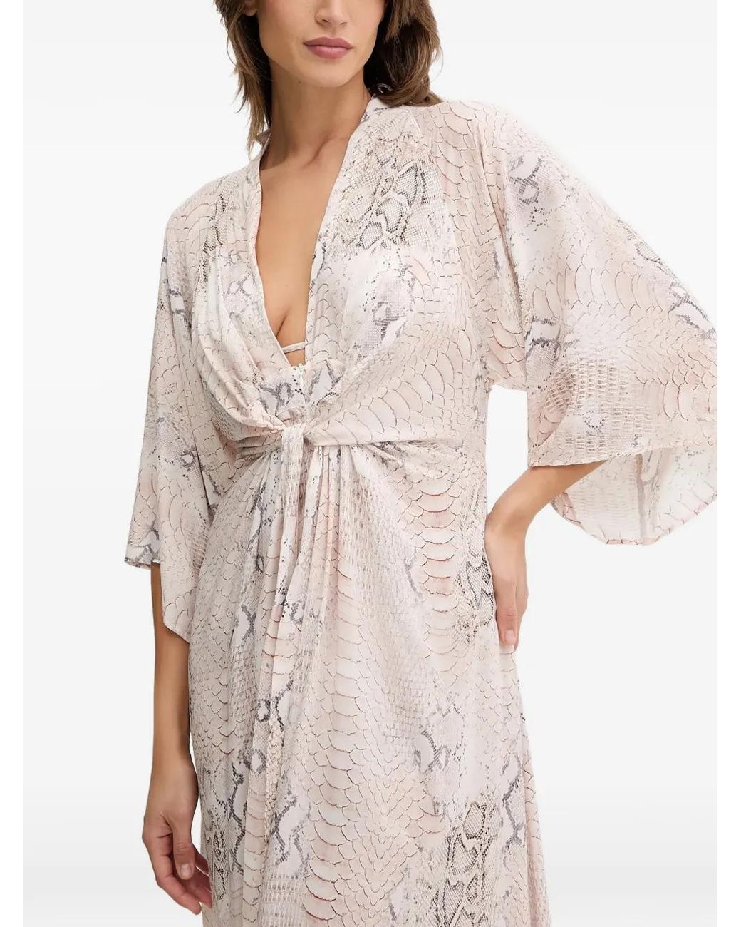 Melissa Odabash Natural Wisdom Printed Maxi Dress