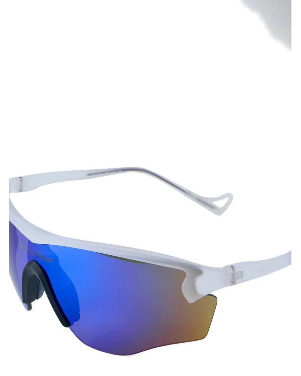 District Vision Blue Pulsar Shield-Frame Sunglasses
