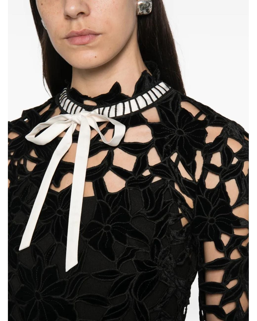 Jonathan Simkhai Black Thiora Lace Maxi Dress