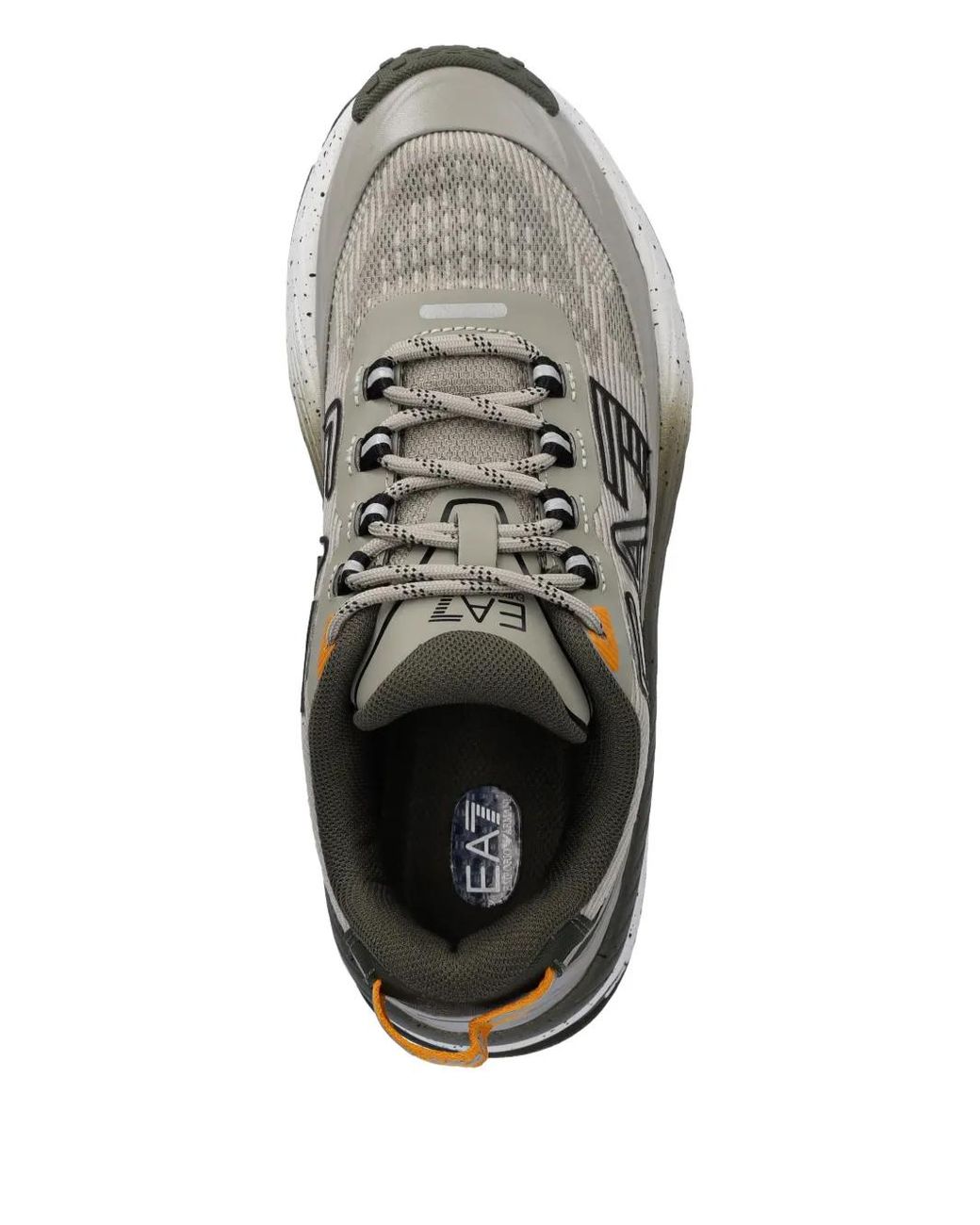 EA7 Gray Logo-Print Sneakers