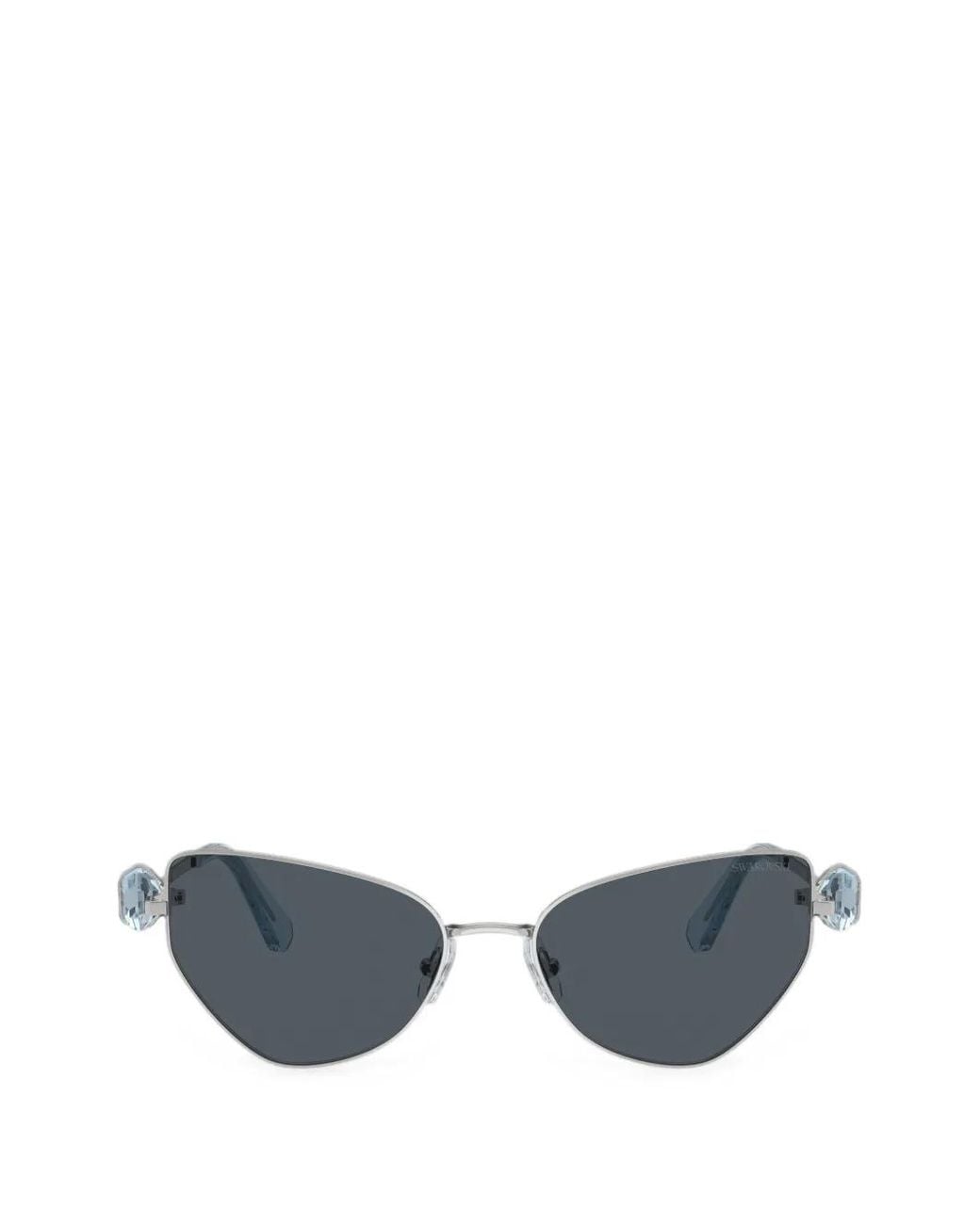 Swarovski Blue Crystal-Embellished Cat-Eye Sunglasses