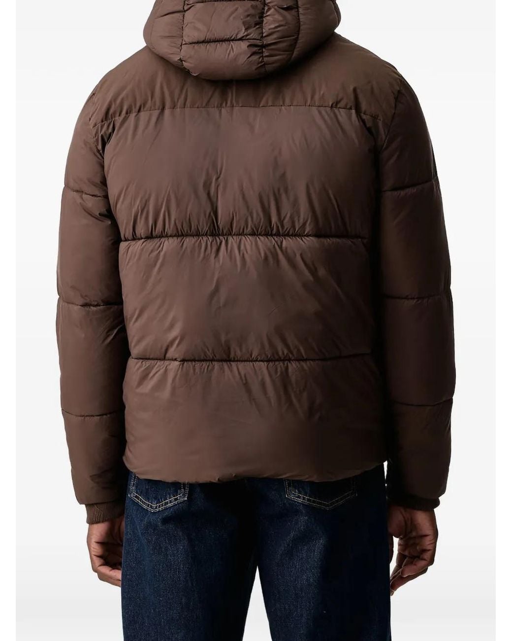 Guess Brown Puffer Jacket for men