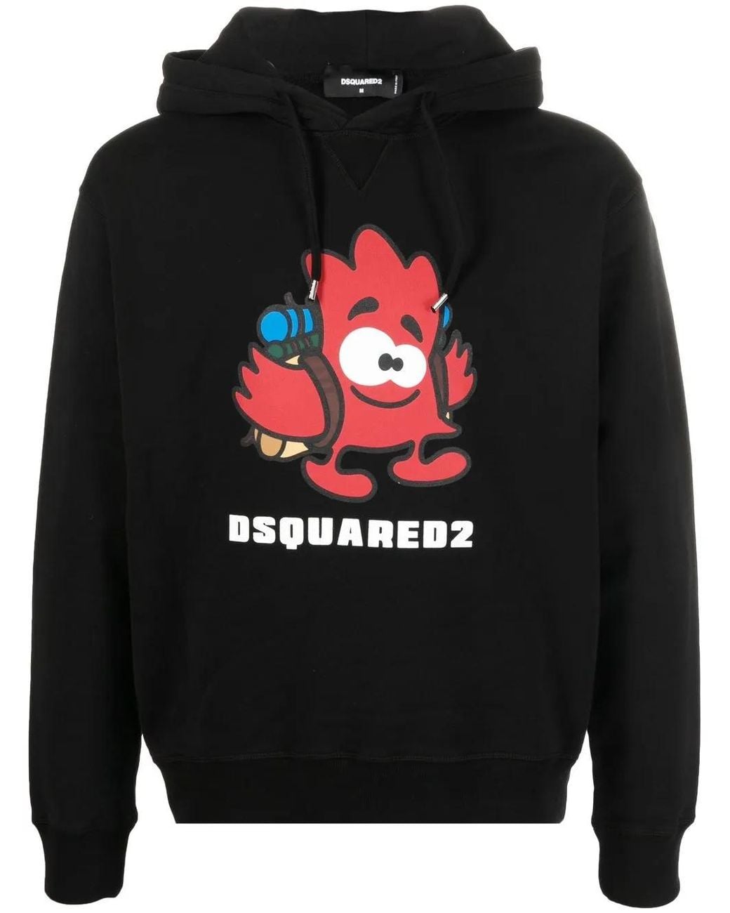 Sudadera Con Capucha Y Logo DSquared² de hombre de color Black