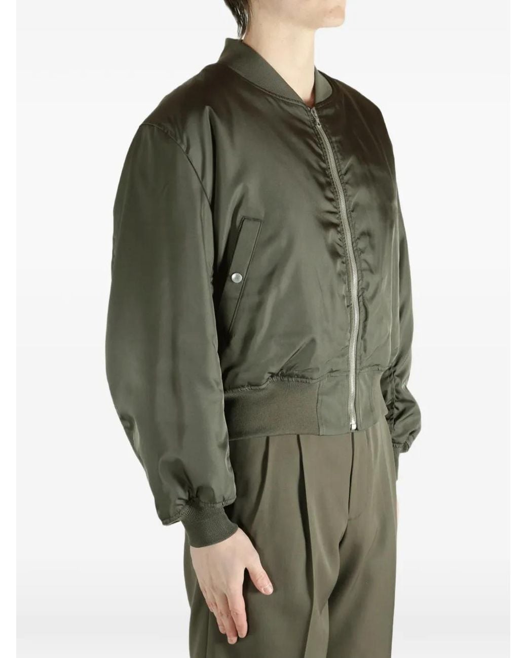 Bomber Con Zip di Auralee in Green da Uomo
