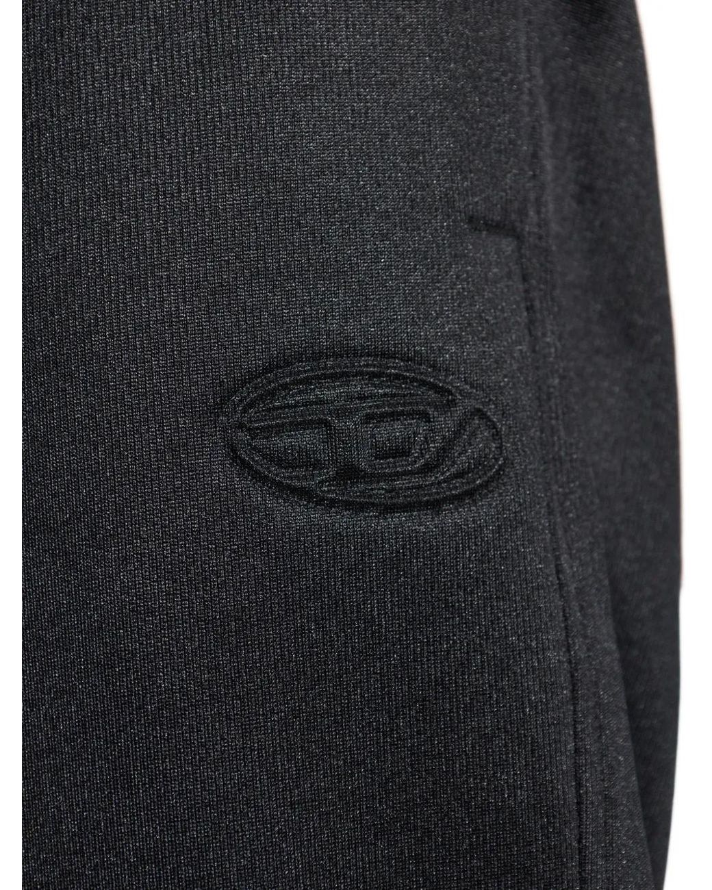 DIESEL Blue Logo-Embroidered Track Pants for men
