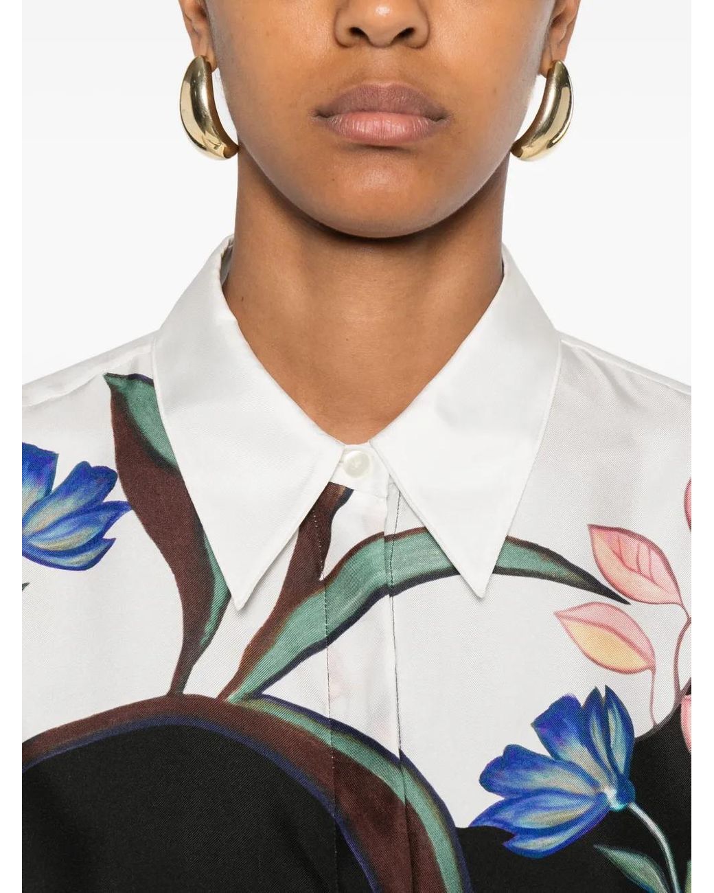 Dorothee Schumacher Black Floral-Print Shirt