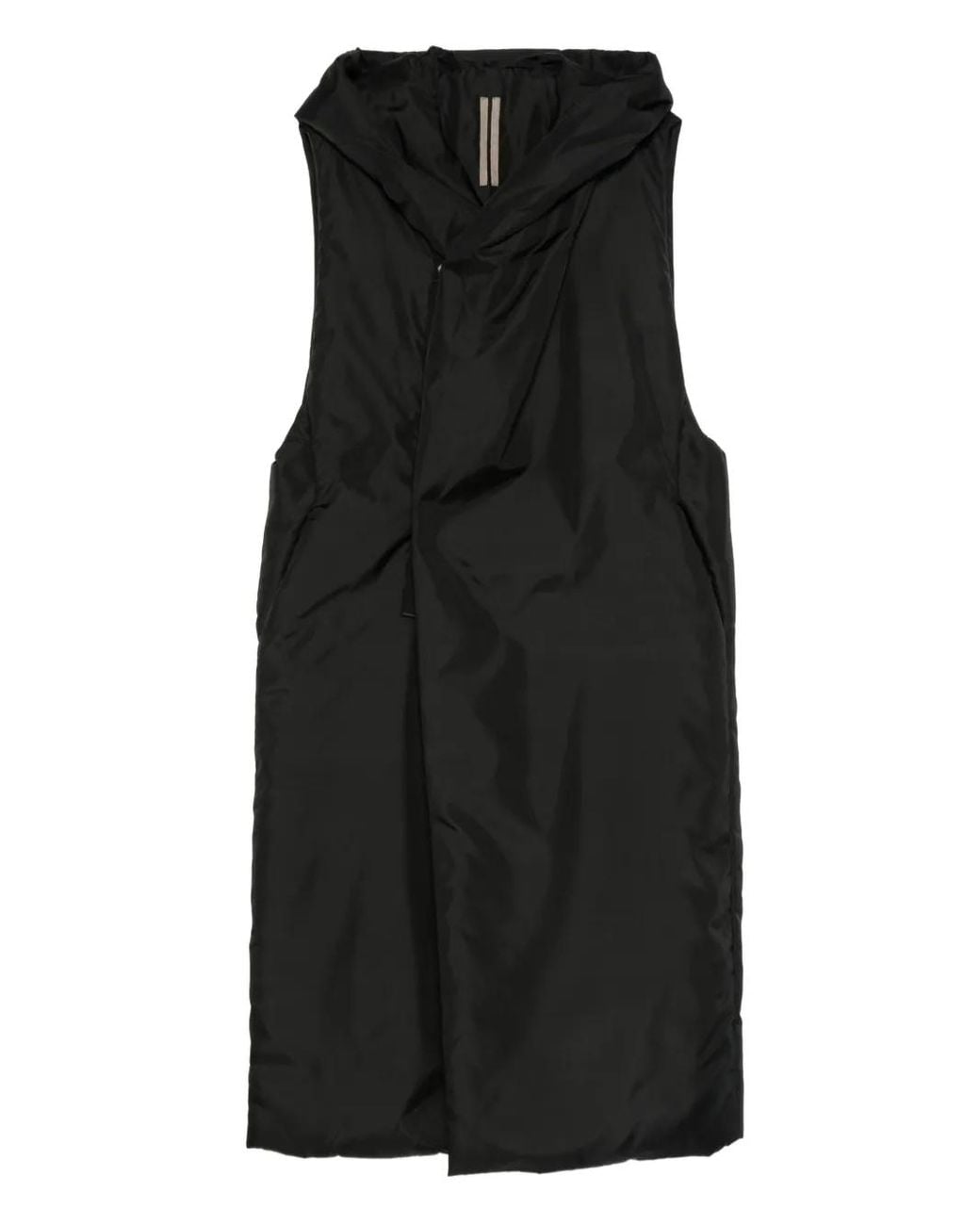 Rick Owens Black Sleeveless Padded Coat for men