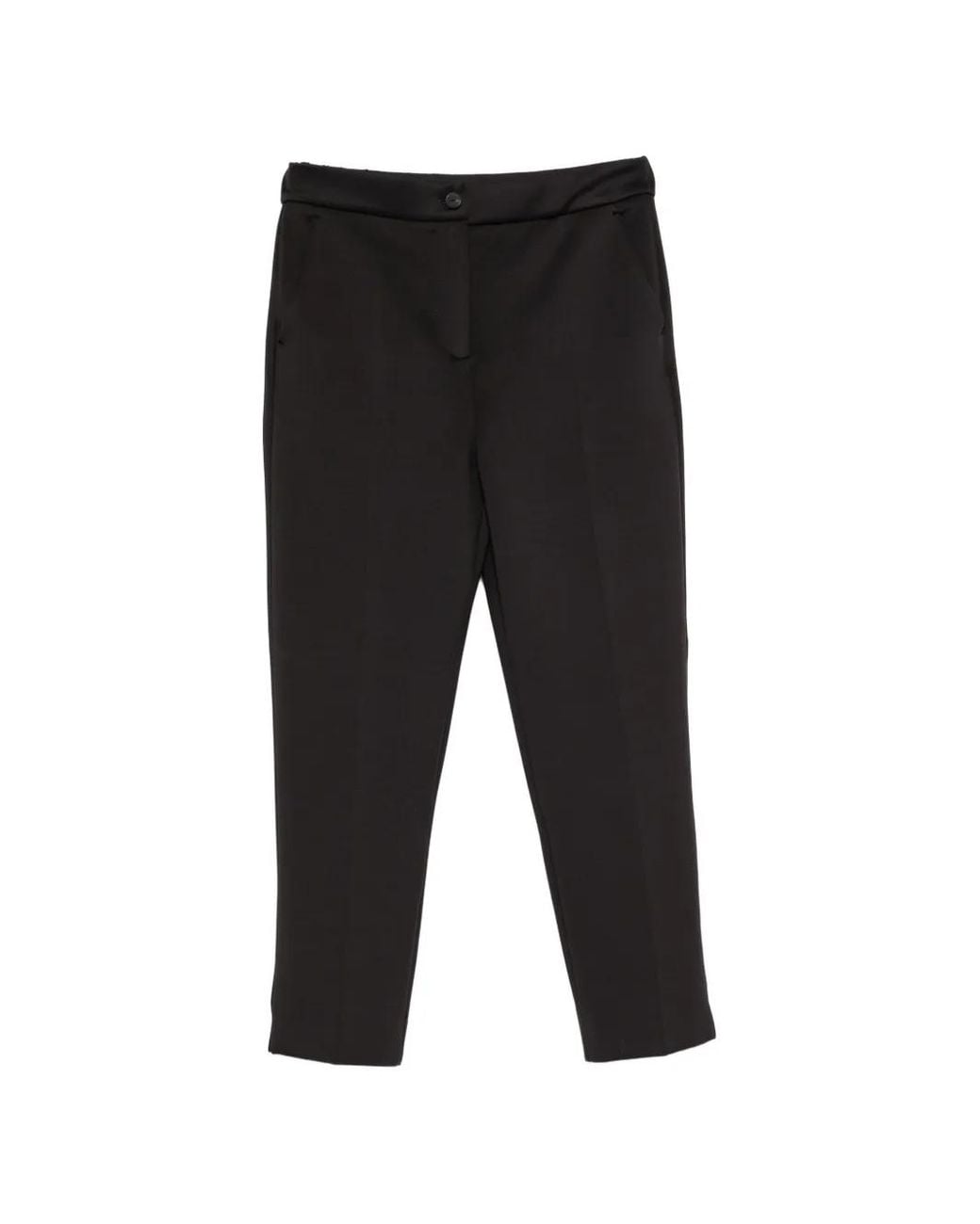 Max Mara Black Feroce Elasticated-Waistband Slim-Fit Trousers