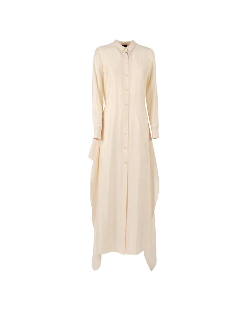 Emporio Armani White Tie-Front Midi Dress
