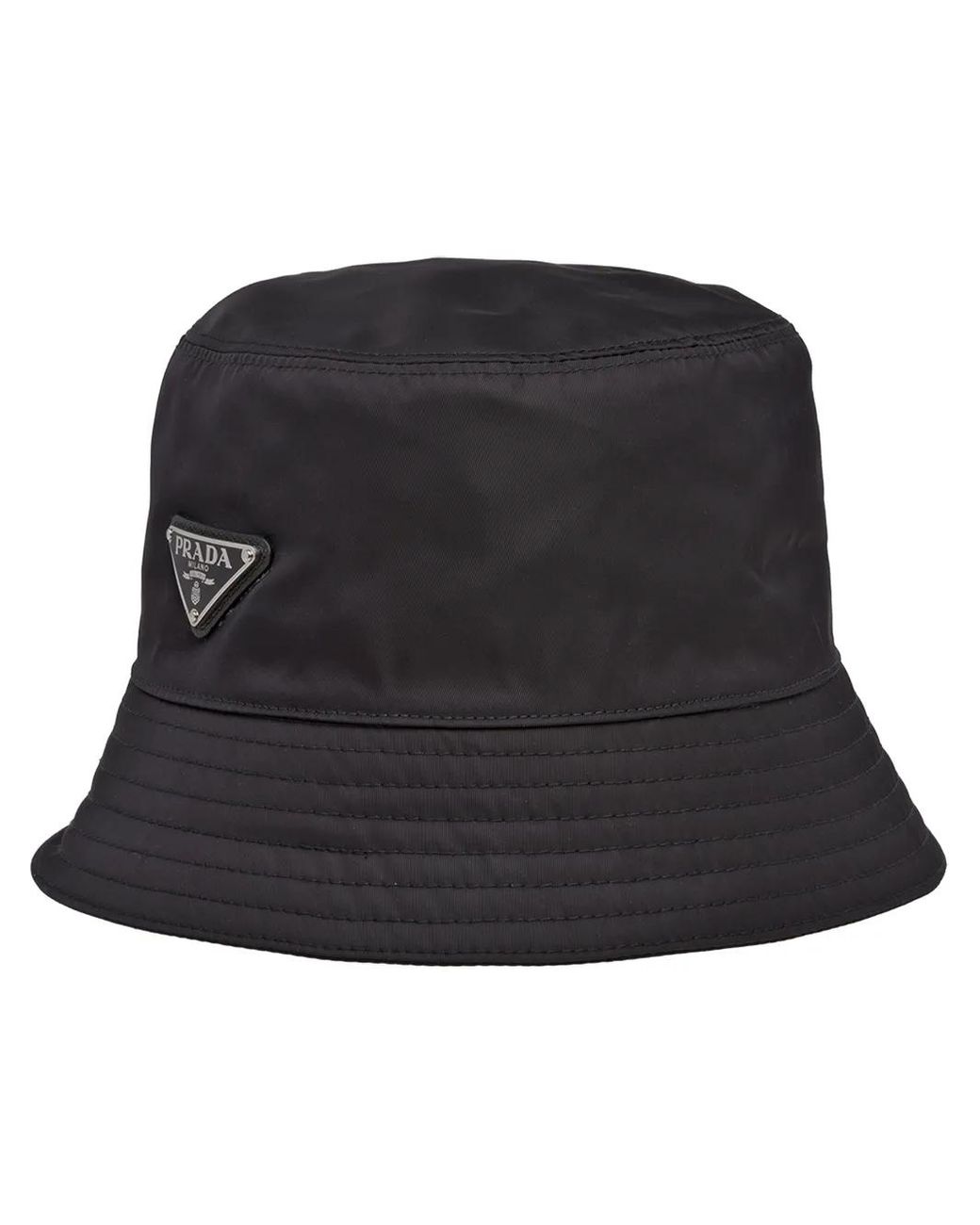 Prada Black Re-Nylon Bucket Hat for men