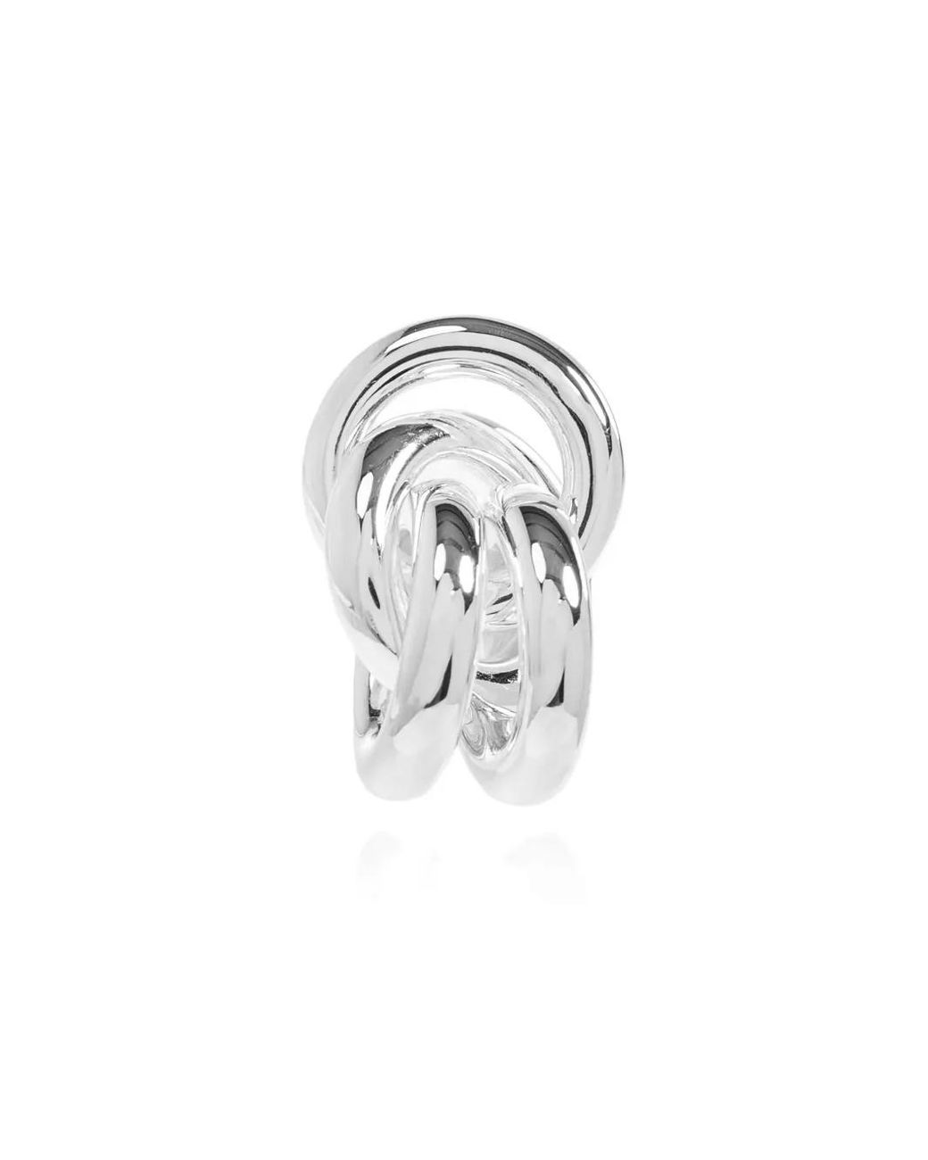 LIE STUDIO White Vera Knot-Detail Earrings