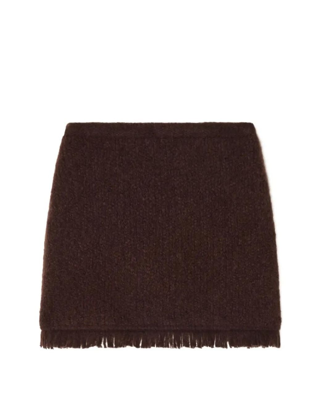 Falda Corta Con Flecos Alanui de color Brown