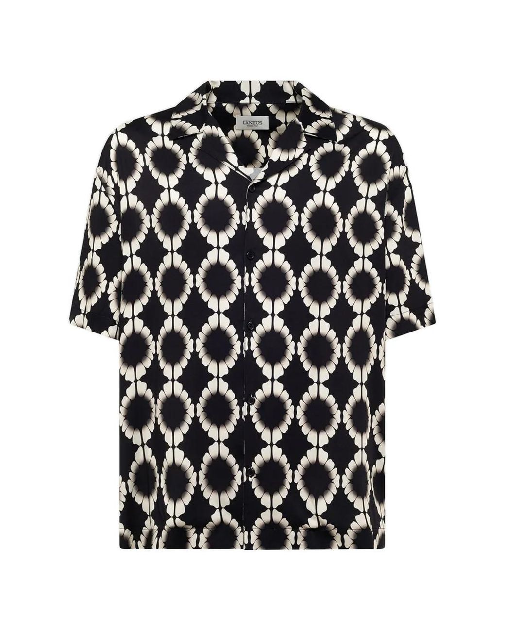 Laneus Black Patterned Shirt for men