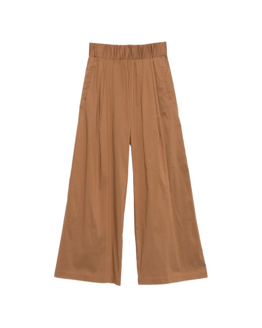 Semicouture Brown Elasticated-Waistband Trousers