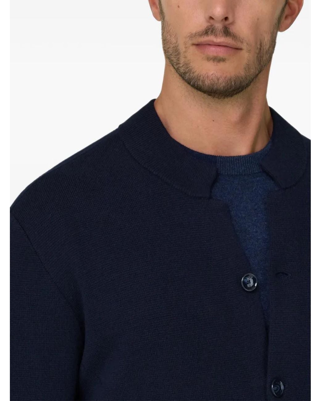 Boggi Blue Knitted Jacket for men