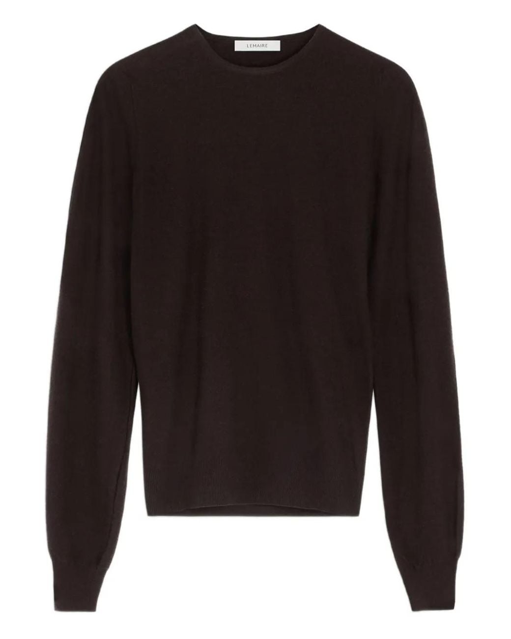 Lemaire Black Crew-Neck Wool Sweater
