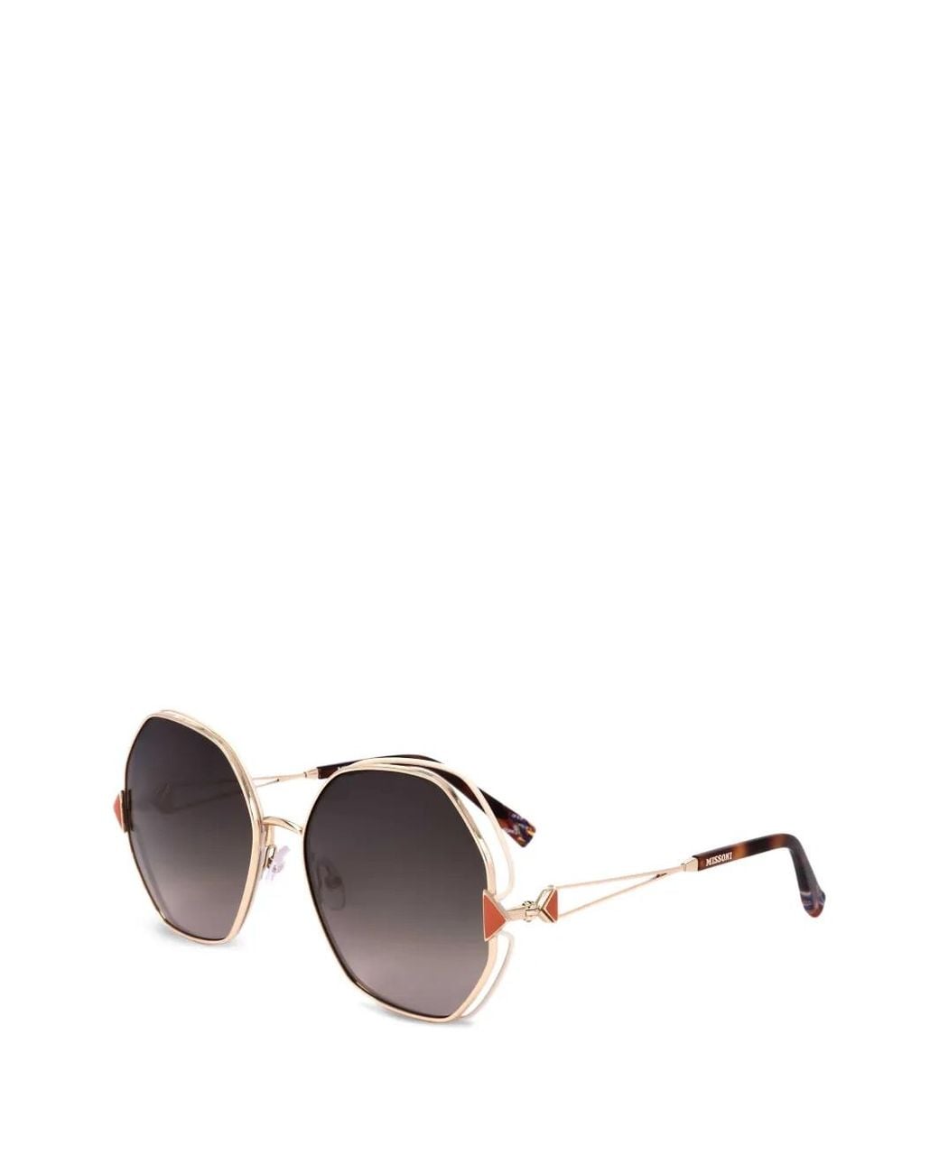 Missoni Metallic Lunettes De Soleil À Monture Géométrique