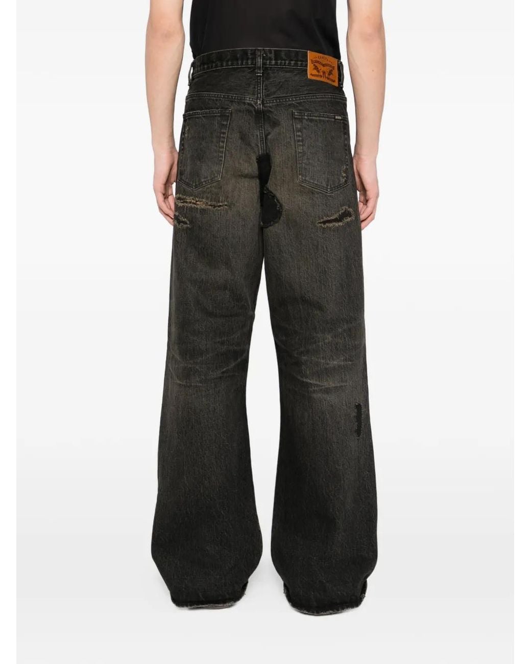 KAMIYA Gray Distressed Denim Jeans for men