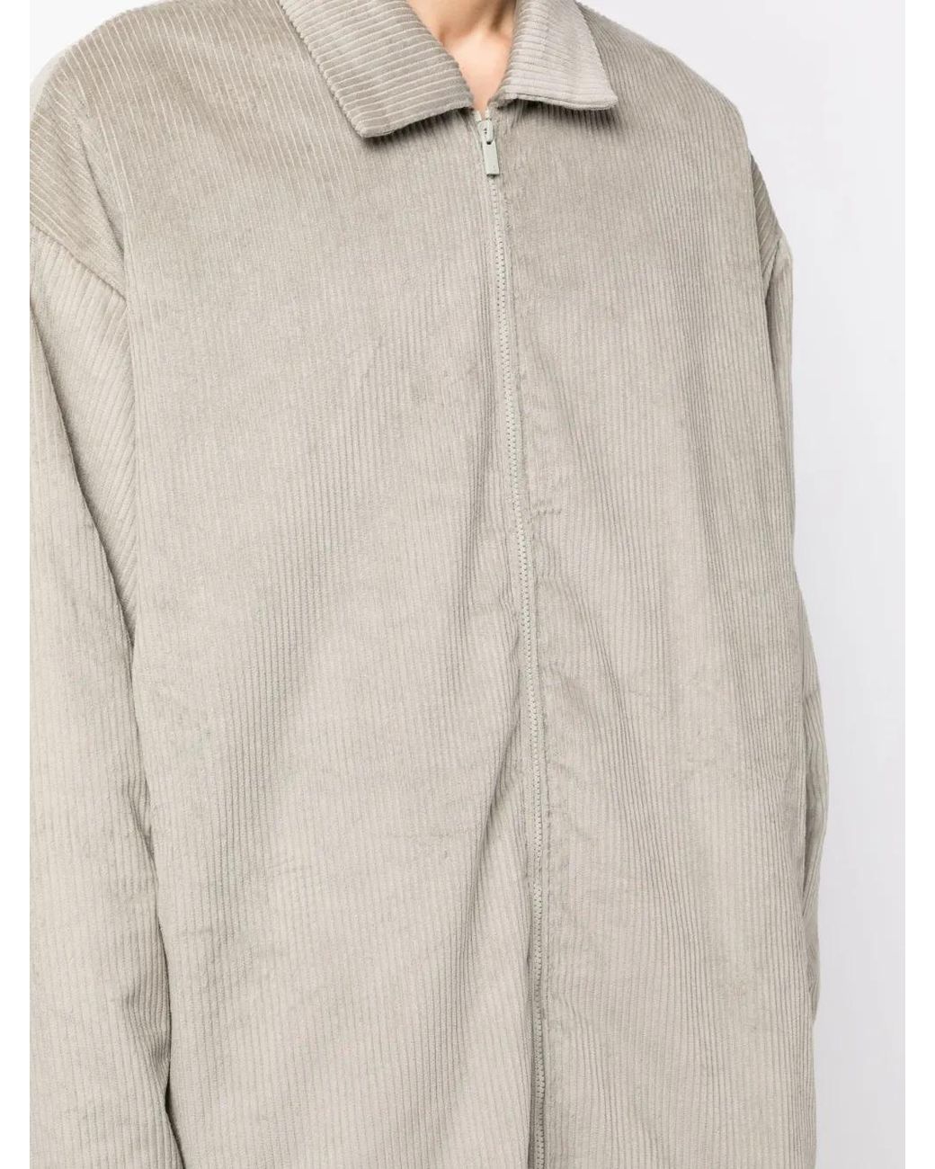 Fear Of God White Corduroy Zip-Up Shirt Jacket for men